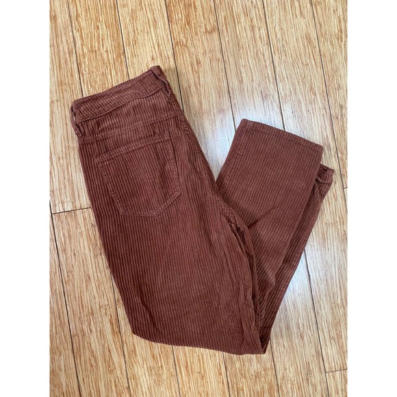 Pacsun Corduroy Mom Jean Size 27 Women's High Rise Pant Brown Rust Ankle Crop - Picture 3 of 10